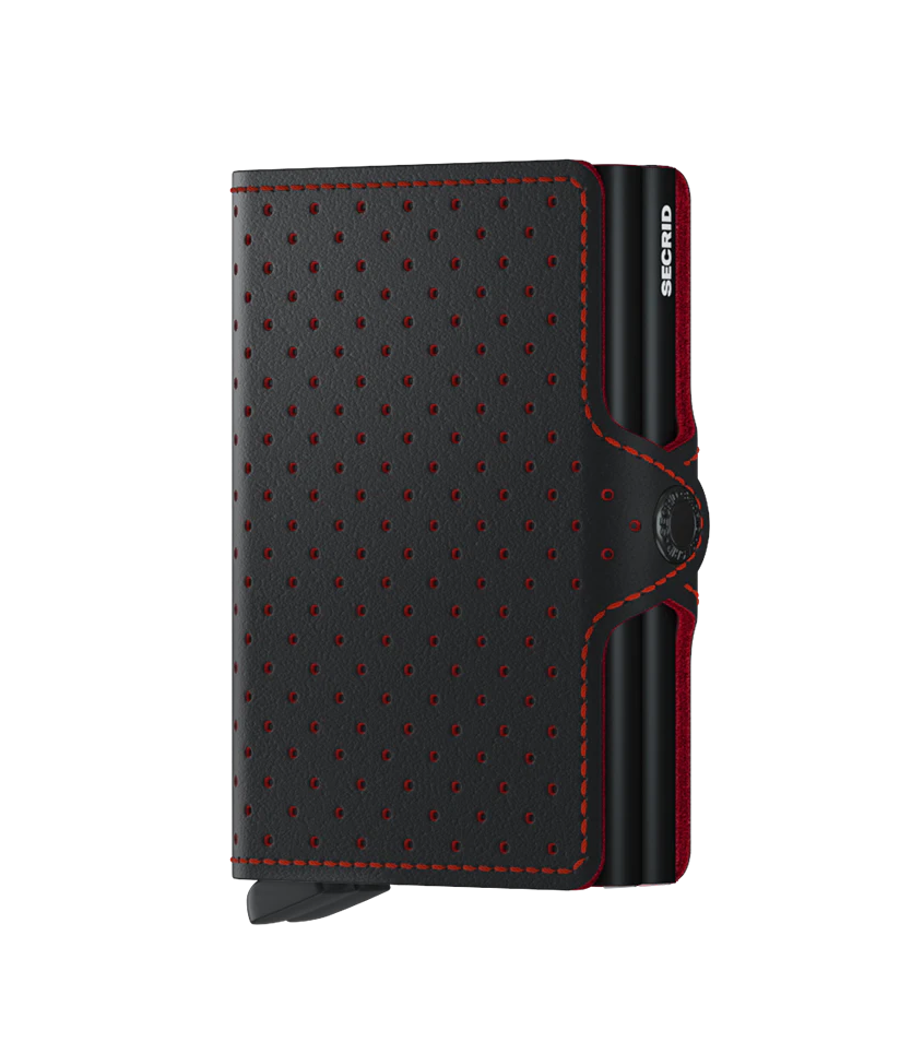 Secrid Wallets Black Red Secrid Twinwallet Perforated