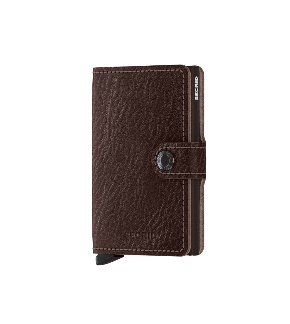 Secrid Wallets Espresso Secrid Miniwallet Vegetable Tanned Leather