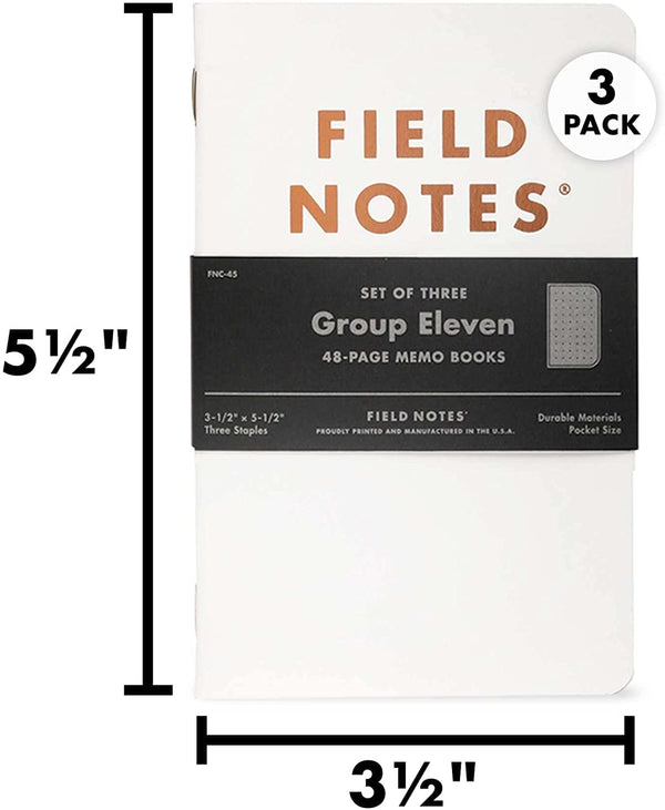 Fieldnotes Notebooks Field Notes Group Eleven 3 Pack