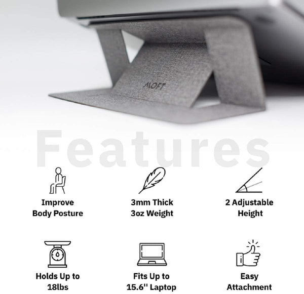 Moft Digital Accessories Space Grey MOFT Invisible - Laptop Stand
