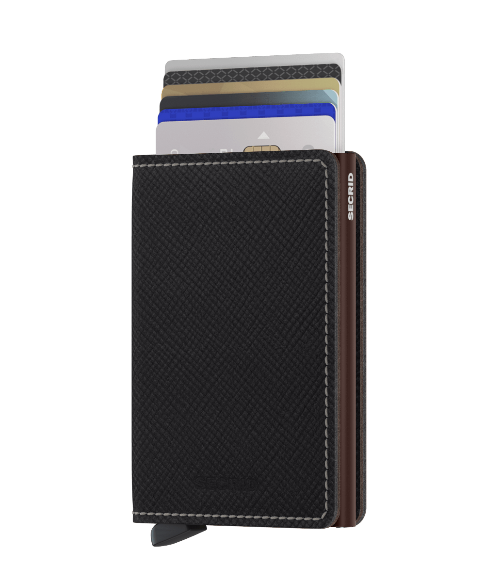Secrid Wallet Brown Secrid Slimwallet Saffiano