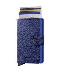 Secrid Wallet Cobalt Secrid Miniwallet Crisple Leather