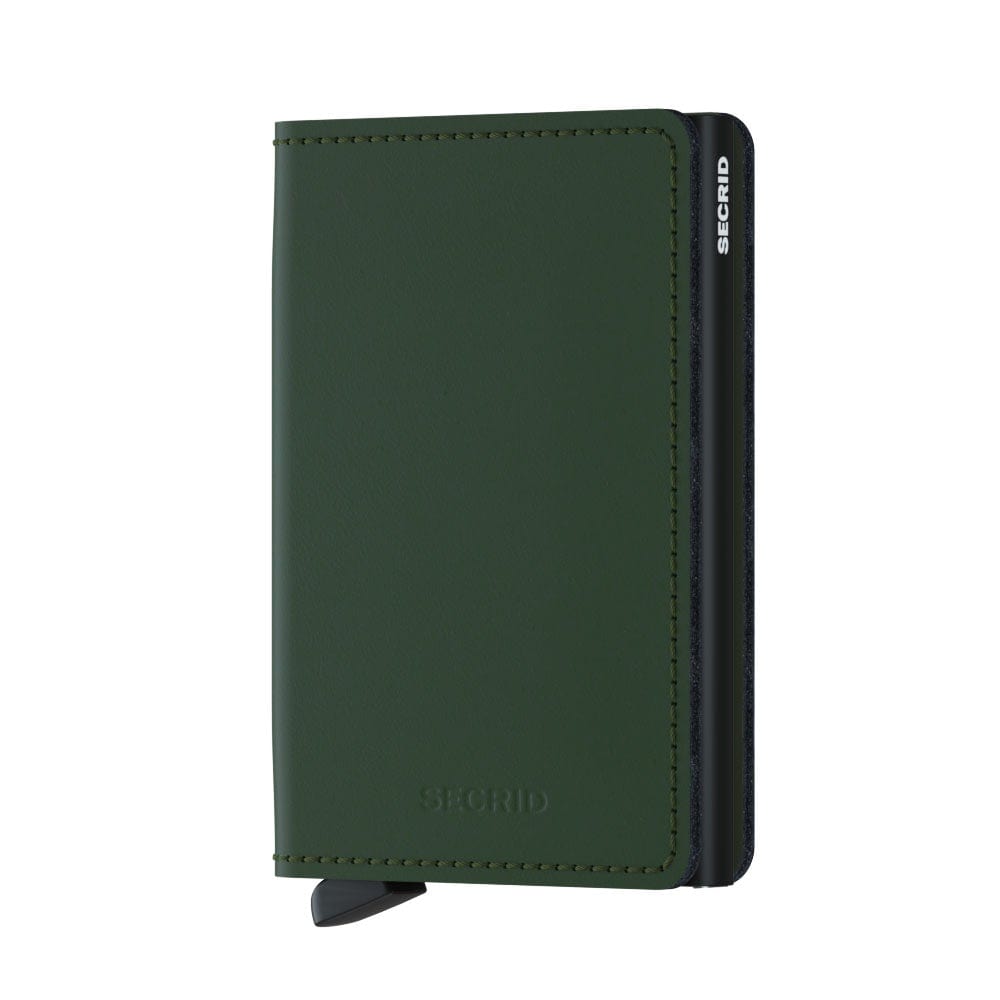 Secrid Wallet Green Black Secrid Slimwallet Matte Leather