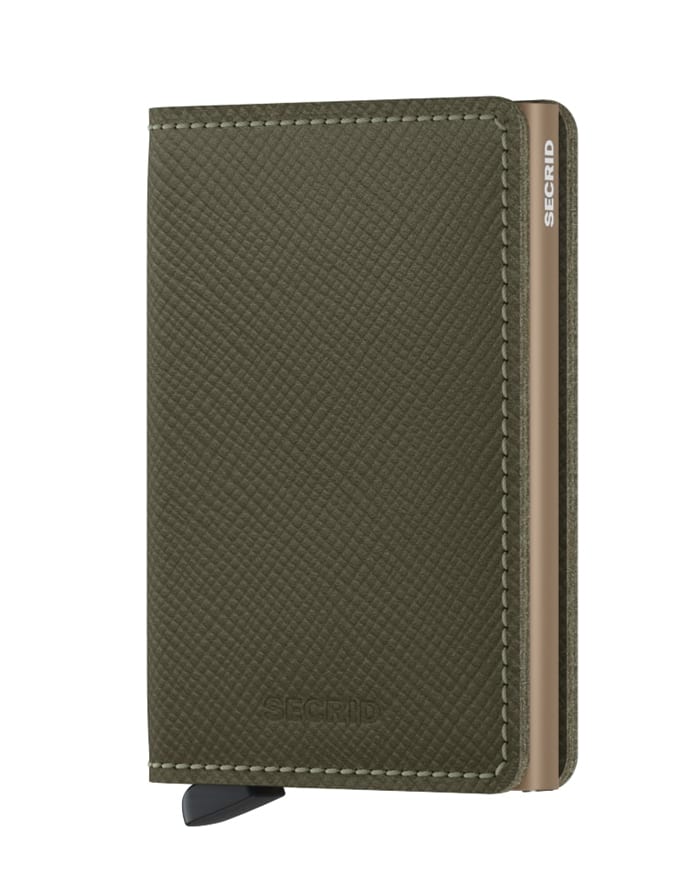 Secrid Wallet Olive Secrid Slimwallet Saffiano