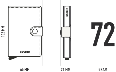 Secrid Wallet Secrid Premium Miniwallet Emboss Lines Black