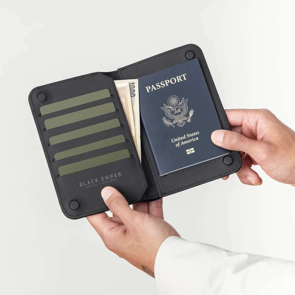 Black Ember Magfold Travel Wallet