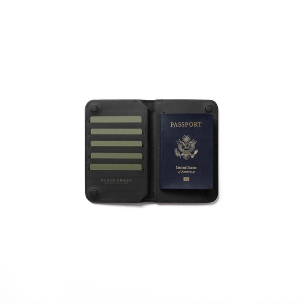 Black Ember Magfold Travel Wallet