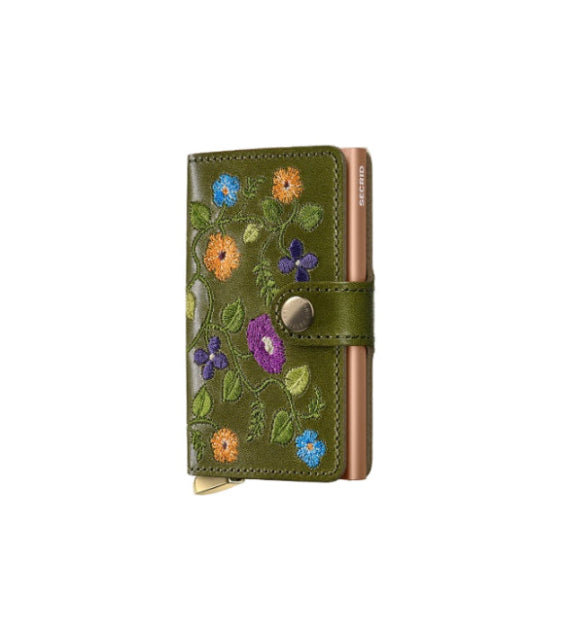 Secrid Premium Miniwallet Stitch Floral Leather+