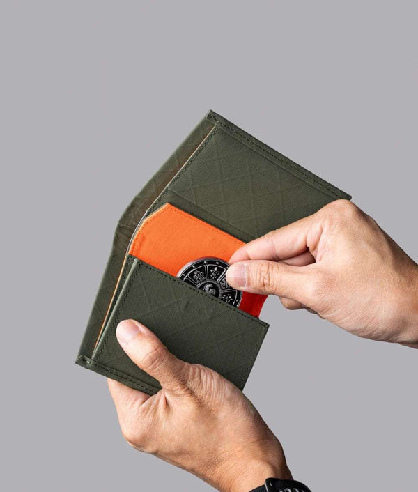 Alpaka Wallets & Money Clips Green / Axogrid 210D Alpaka Ark Bifold Coin Wallet