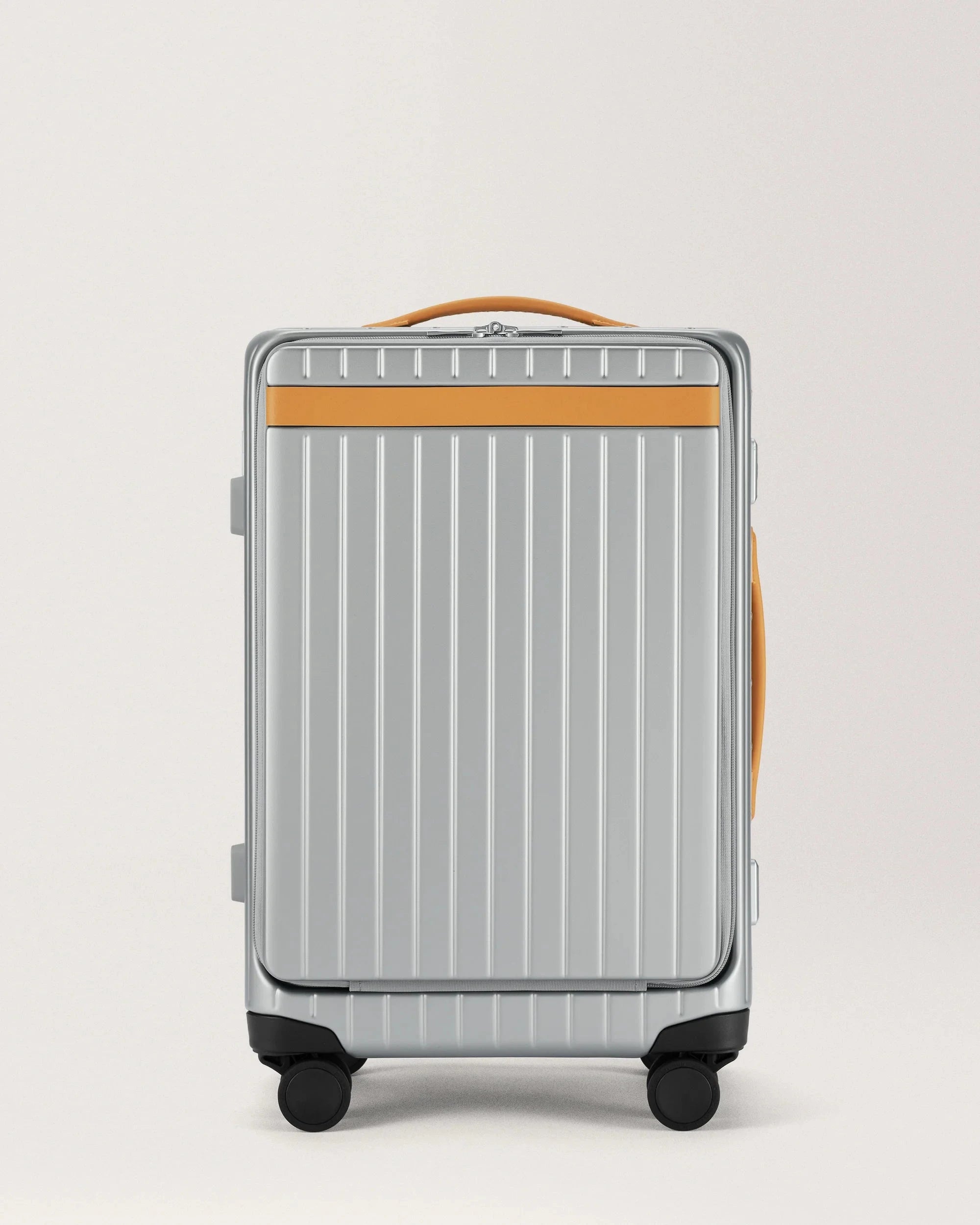 Carl Friedrik Luggage Light Grey - Cognac Carl Friedrik - The Carry-On X Luggage