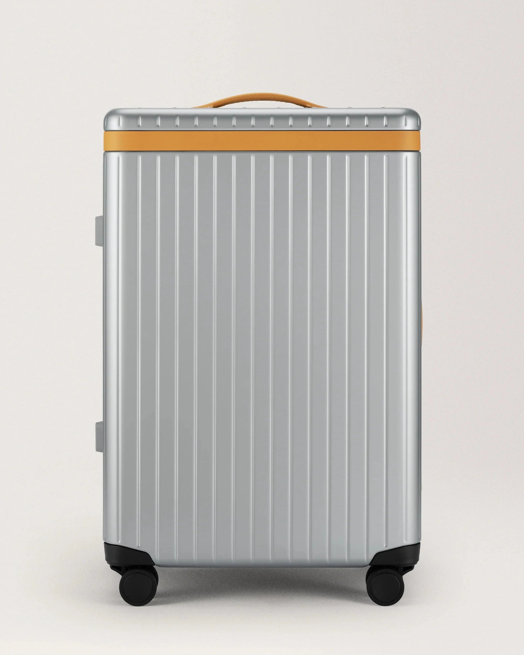 Carl Friedrik Luggage Light Grey - Cognac Carl Friedrik - The Check-In Small Luggage