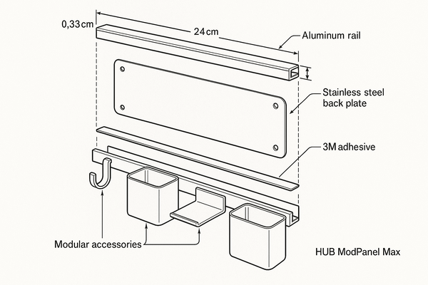 HUB ModPanel Max - Technical Diagram