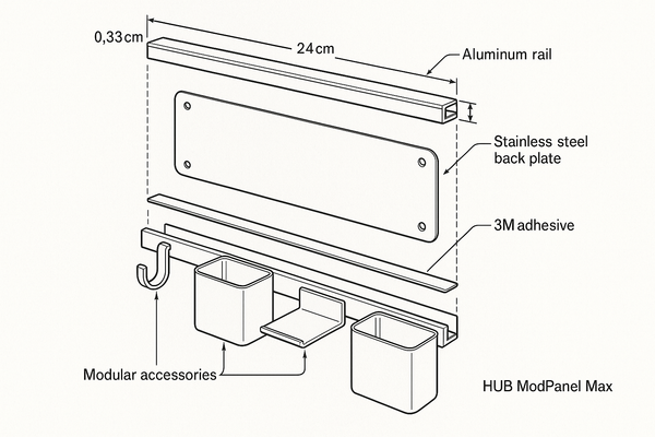 HUB ModPanel Max - Technical Diagram