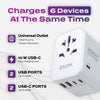 Keysmart Travel Adapter Keysmart Statik GloboCharge Universal 30W Adapter White