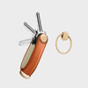 Orbitkey Keyholder Cognac Tan + Ring v2 Yellow Gold Orbitkey  Organiser Set - Leather +Multi-tool v2