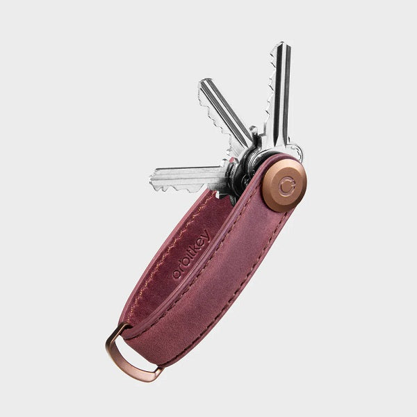 Orbitkey Keyholder Muled Wine Orbitkey Crazy Horse Leather