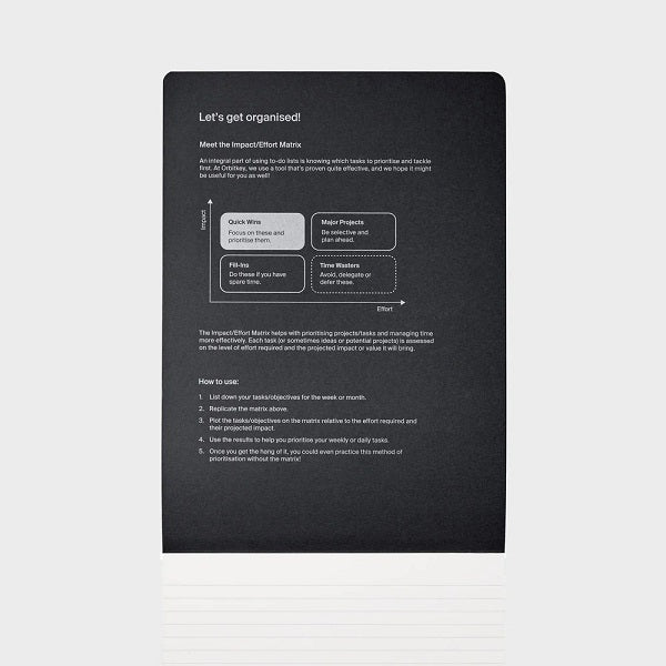 Orbitkey Notebooks Black Orbitkey Organisation Notebook Notepad A4 3-Pack