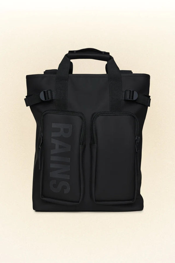 Rains Backpack 01 Black Rains Texel Tote Backpack W3