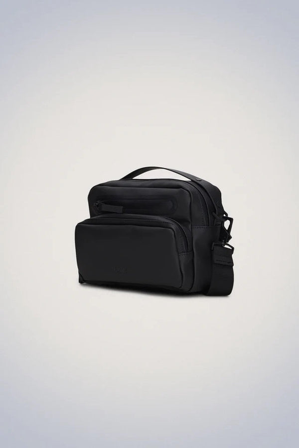 Rains Borsa Rains Cargo Box Bag - Borsellino Impermeabile Nero 25x18x10 Cm Borsellino Con Zip Essenziale