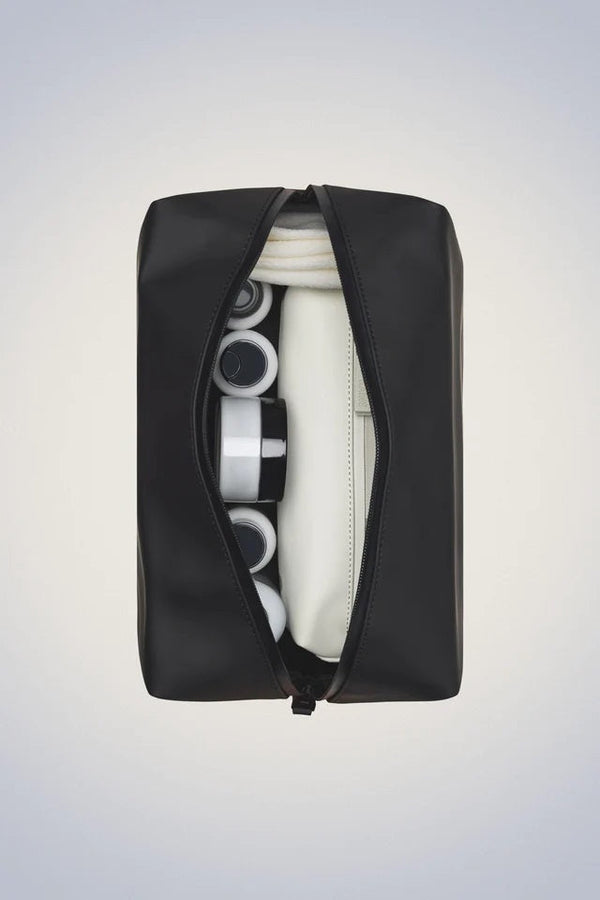 Rains Toiletry Bag 01 Black Rains Wash Bag Large W3