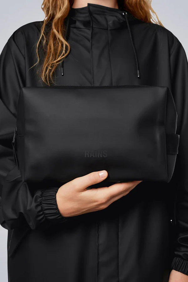 Rains Toiletry Bag 01 Black Rains Wash Bag Large W3
