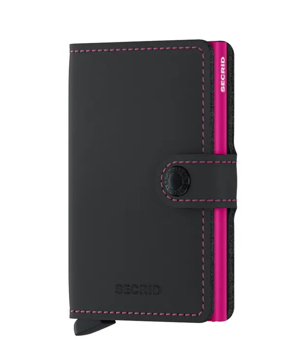 Secrid Wallet Black Fuschia Secrid Miniwallet Matte Leather