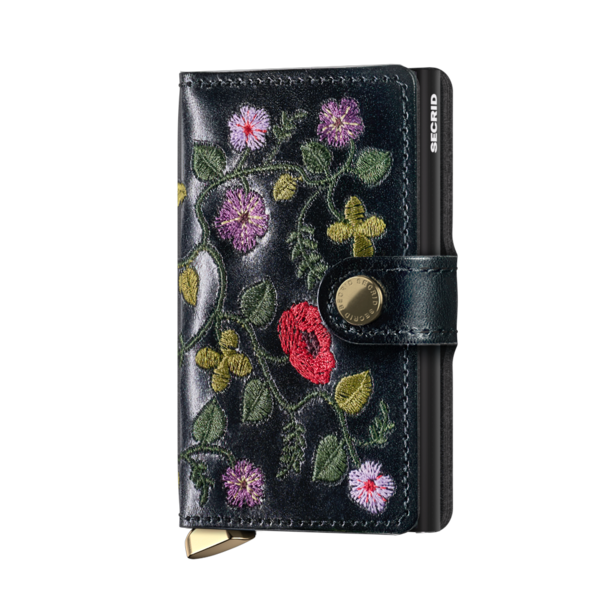 Secrid Wallet Secrid Premium Miniwallet Stitch Floral Black