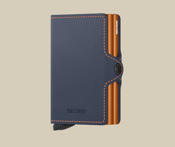 Secrid Wallets NightBlue Orange Secrid Twin Wallet Matte Leather