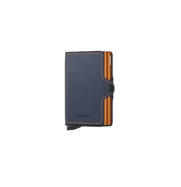 Secrid Wallets NightBlue Orange Secrid Twin Wallet Matte Leather