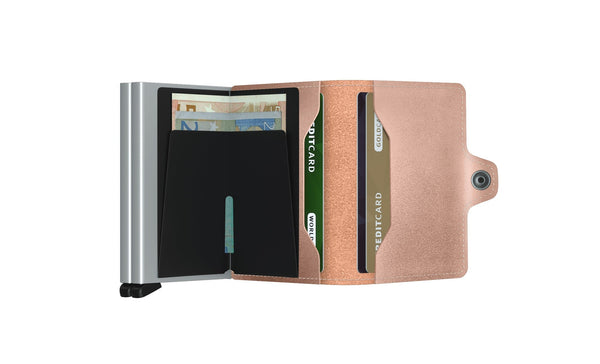Secrid Wallets Rose Secrid Twinwallet Metallic Leather