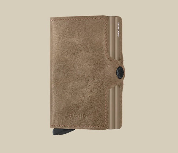 Secrid Wallets Taupe Secrid Twin Wallet Vintage Leather