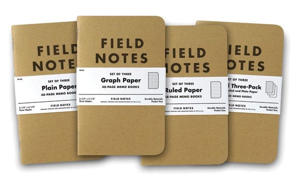 Fieldnotes Notebooks Field Notes Original Kraft 3-Pack