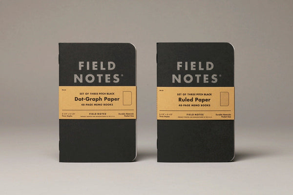 Fieldnotes Notebooks Field Notes Pitch Black Memo Book