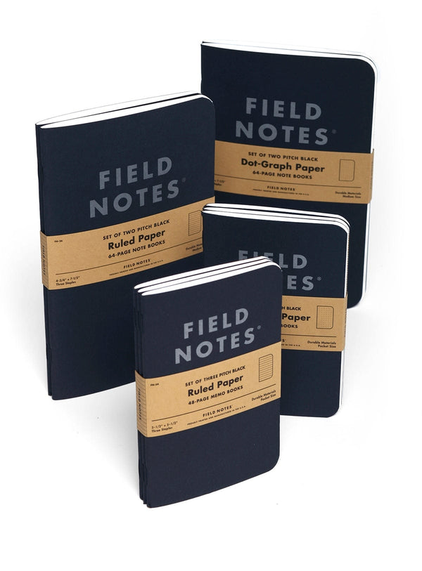 Fieldnotes Notebooks Field Notes Pitch Black Memo Book