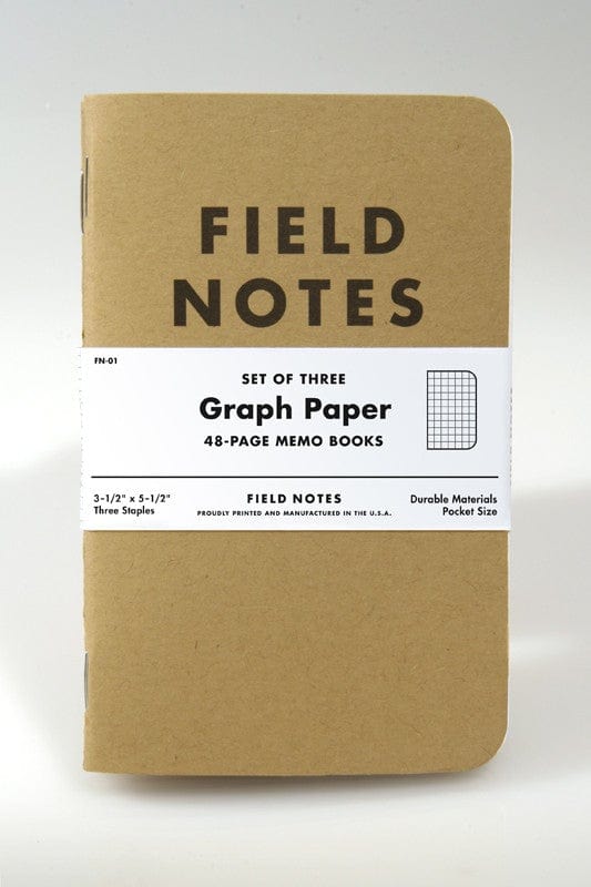 Fieldnotes Notebooks Graph Field Notes Original Kraft 3-Pack