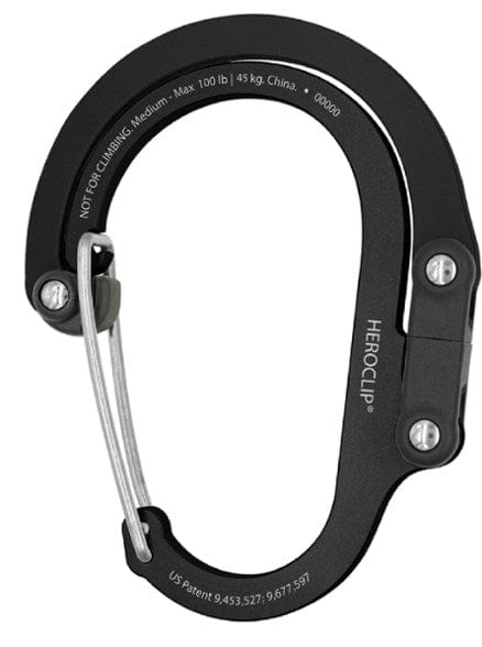 Heroclip Carabiner Large Stealth Black Heroclip - Large