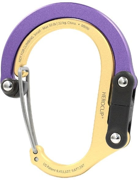 Heroclip Carabiner Small Gold Lavander Heroclip - Small