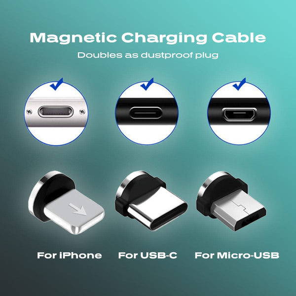 Statik 360 Magnetic Charging Cable - 3 in 1 Smart Rotating Charger iPhone  Samsun