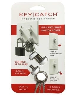 keysmart KeyCatch Magnetic Key Rack Screw-in 3-Pack