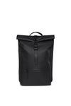 Rains Backpack 01 Black Rains Rolltop Rucksack