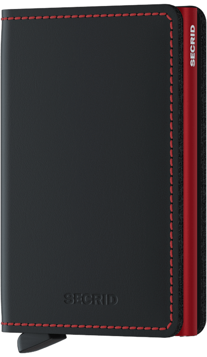 Secrid Wallet Black and Red Secrid Slimwallet Matte Leather