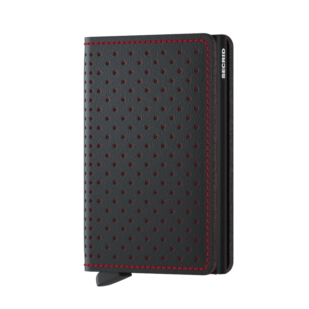 Secrid Wallet Black Red Secrid Slimwallet Perforated