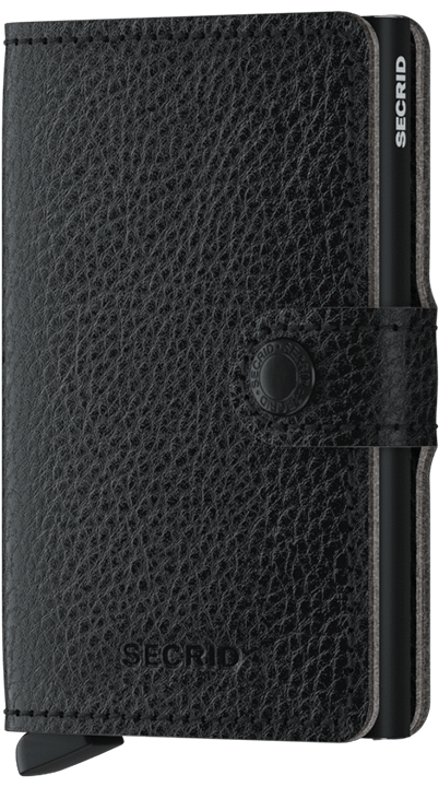 Secrid Wallet Black Secrid Miniwallet Vegetable Tanned Leather