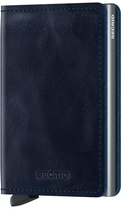 Secrid Wallet Blue Secrid Slimwallet Vintage Leather