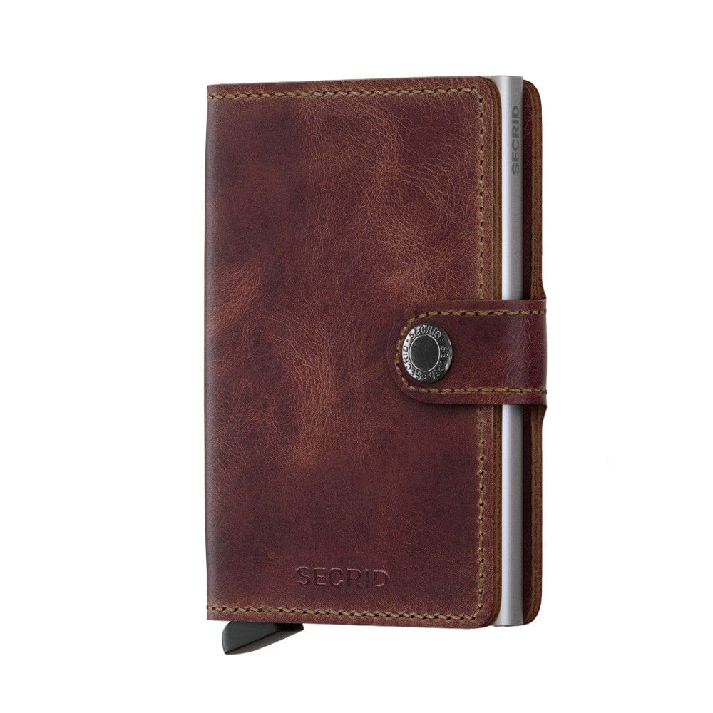 Secrid Wallet Brown Secrid Miniwallet Vintage Leather