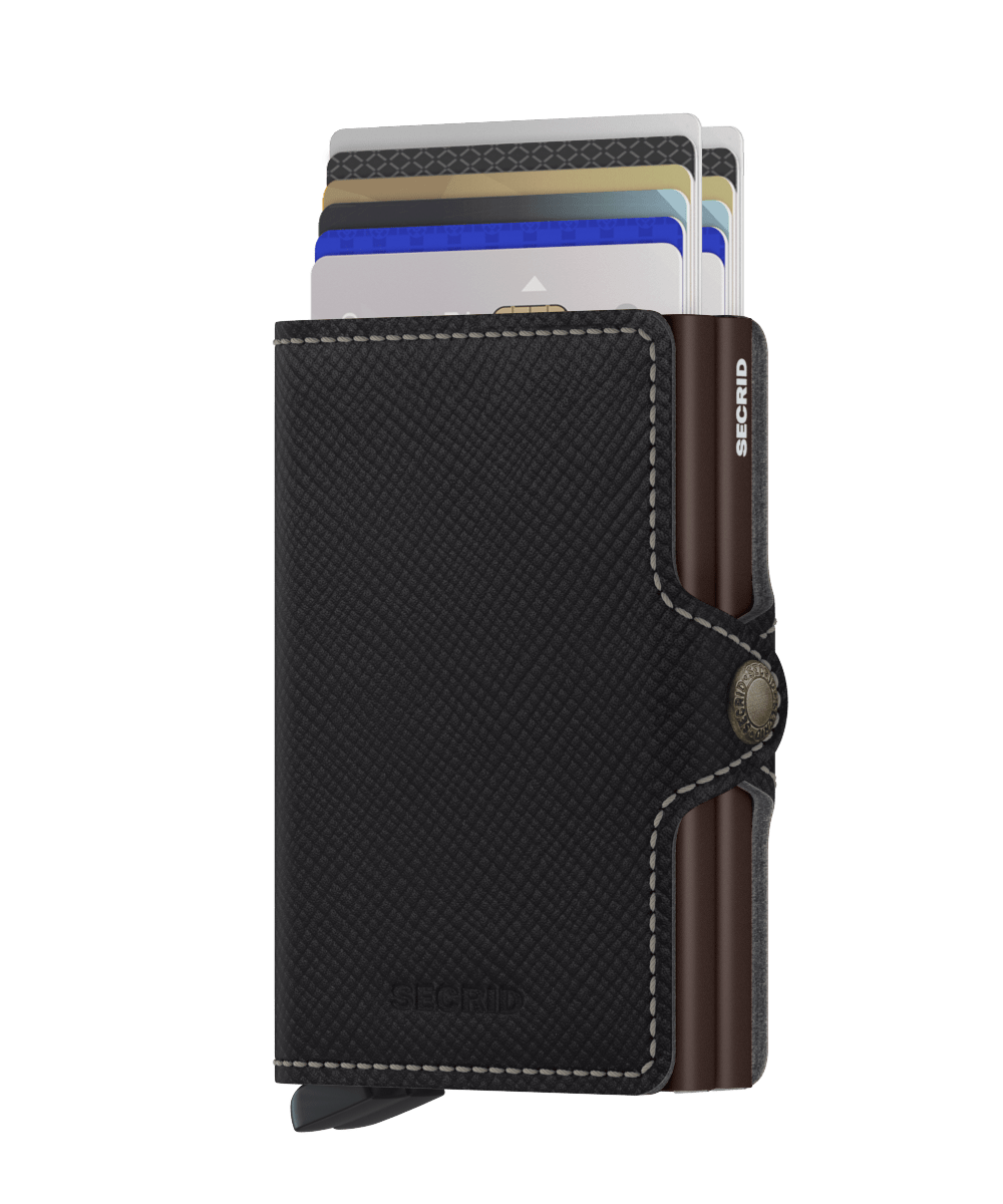 Secrid Wallet Brown Secrid Twinwallet Saffiano