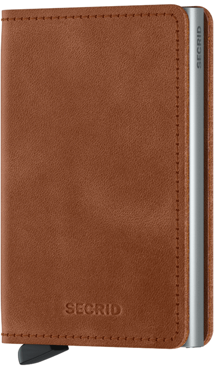 Secrid Wallet Cognac Silver Secrid Slimwallet Vintage Leather