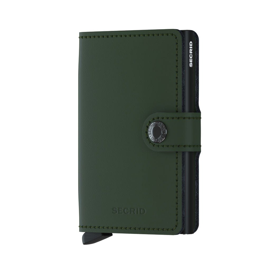 Secrid Wallet Green Black Secrid Miniwallet Matte Leather