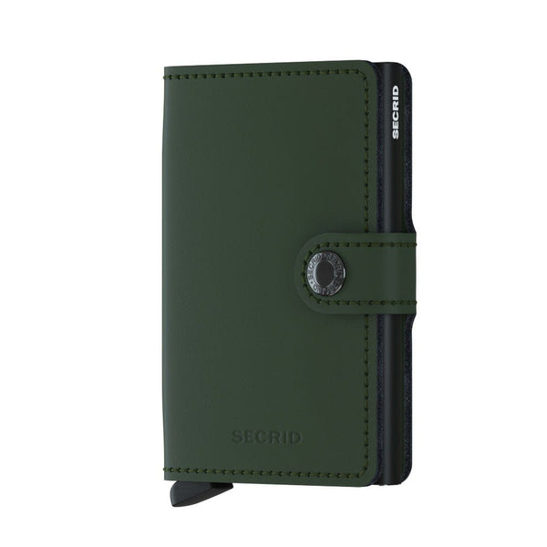 Secrid Wallet Green Black Secrid Miniwallet Matte Leather