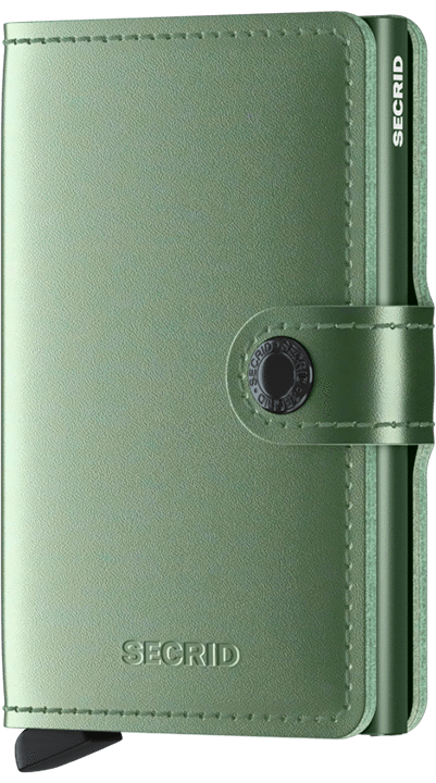 Secrid Wallet Green Secrid Miniwallet Metallic Leather